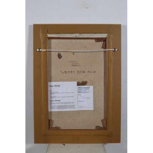 153 - WENDY SHEA A.N.C.A. 
'Higgins'
Oil on canvas 
Image: 55cm (h) x 37cm (w) (AF)
Frame: 66cm (h) x 48cm... 