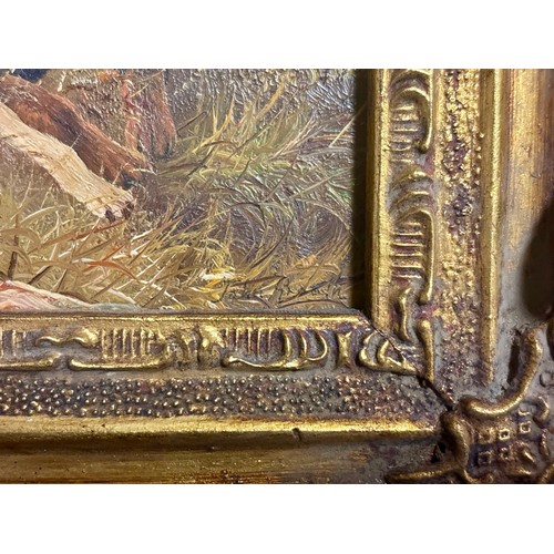 159 - after EDWIN LANDSEER
'Serving the Guns'
Oil on panel 
Signed indistinctly lower right
Image: 12cm (h... 