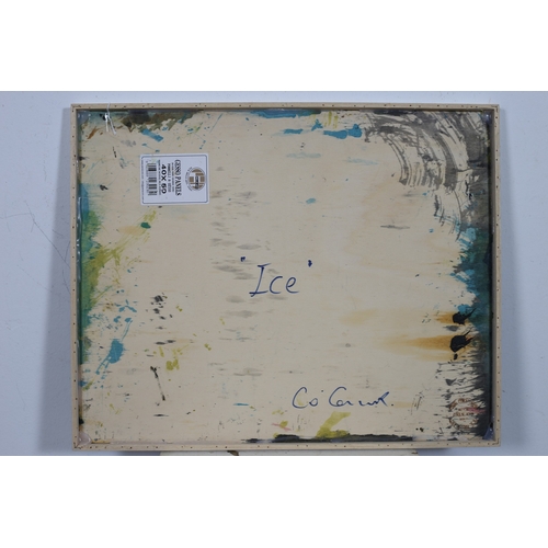 10 - CAROL O'CONNOR
'Ice'
Mixed media on board 
Signed and titled verso 
40cm (h) x 50cm (w)