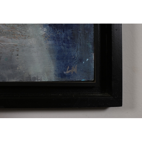15 - LOUISE NEWMAN 
'Sea to Shore' 
Mixed media on wood panel 
Initialled lower right
95cm (h) x 92cm (w)
