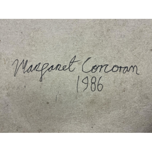 23 - MARGARET CORCORAN 
'Opportunity'
Surreal scene with child and horse (1986)
Large oil painting
Signed... 