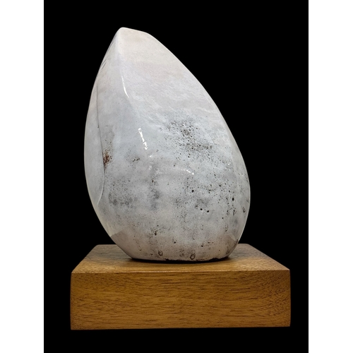 39 - FINN CONLON 
'Serene Ceramic'
Ceramic and walnut sculpture 
16cm (h) x 15cm (w) x 15cm (d)