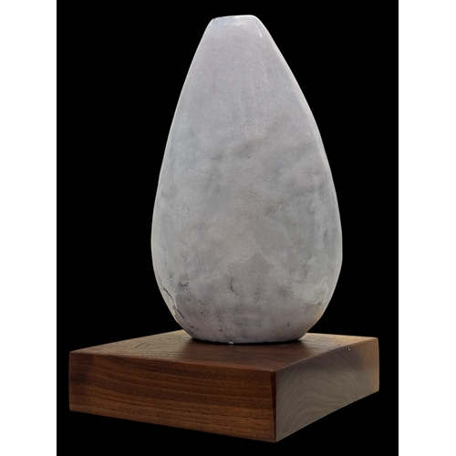 39 - FINN CONLON 
'Serene Ceramic'
Ceramic and walnut sculpture 
16cm (h) x 15cm (w) x 15cm (d)