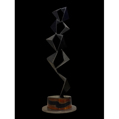 57 - SHANE HOLLAND 
'Steel Angels' 
Sculpture
Steel, copper and resin 
Signed & dated
60cm (h) x 15cm (d)
