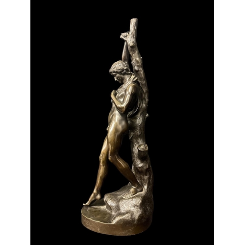 444 - after JOHN HENRY FOLEY
'Youth at the Stream'
Patinated bronze 
Inscribed to base 'Executed in bronze... 