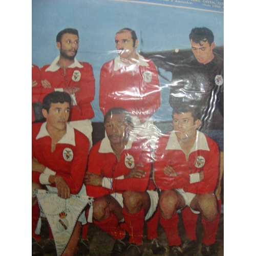 107 - BENFICA, 1962, Champions Of Europe, 34x26cm colour team group image, hand signed by: Cruz, Cavem, Ge... 