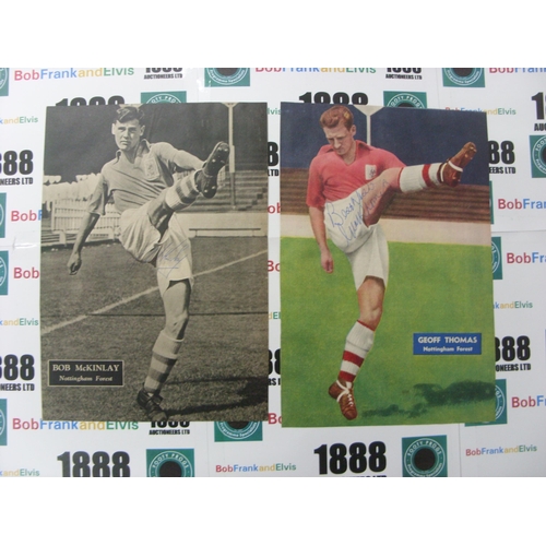 1163 - NOTTINGHAM FOREST , 1950's, a selection of 2 autographed Images (approx A4 size), taken from Charles... 