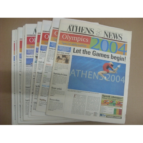 1173 - OLYMPIC GAMES, 2004, Athens, The 'Athens News' (Greece in English) Newspaper issued daily, a collect... 