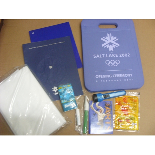 1550 - WINTER OLYMPICS, 2002, Salt Lake City Opening Ceremony on 08/02/2022, complimentary seat pack, conta... 