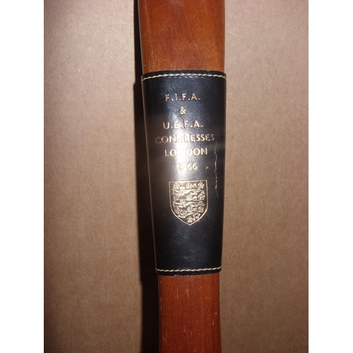 1584 - WORLD CUP, 1966, England, FIFA/UEFA Memorabilia, A Mahogany & Ebony Clothes Brush with Three Lions B... 