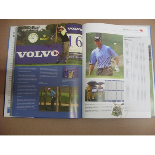 1616 - GOLF, 2009, The European Tour Yearbook, large hard back official publication.  Contains approx. 150 ... 