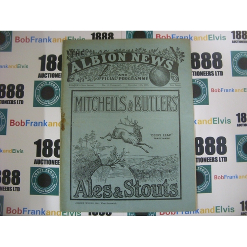 1668 - WEST BROMWICH ALBION, 1933/1934, a football programme from the fixture versus Aston Villa, played on... 