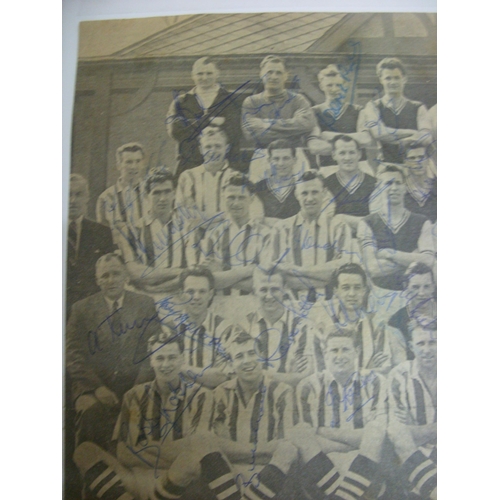 49 - ASTON VILLA, BIRMINGHAM CITY & WEST BROMWICH ALBION, 1956/1957, a autographed team group picture of ... 