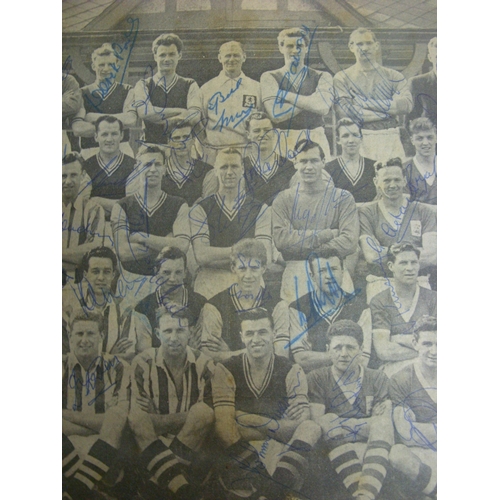 49 - ASTON VILLA, BIRMINGHAM CITY & WEST BROMWICH ALBION, 1956/1957, a autographed team group picture of ... 