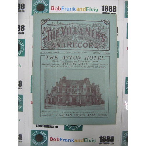 136 - ASTON VILLA RESERVES, 1927/1928, a football programme from the game versus Manchester City Reserves,... 