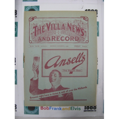 137 - ASTON VILLA RESERVES, 19291/1930, a football programme from the game versus Bury Reserves, played on... 