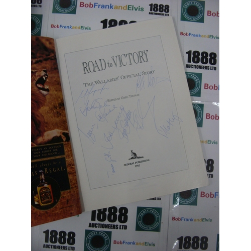 160 - AUSTRALIA RUGBY UNION, 1992, Road To Victory, the Wallabies Story, a large softback publication, 130... 