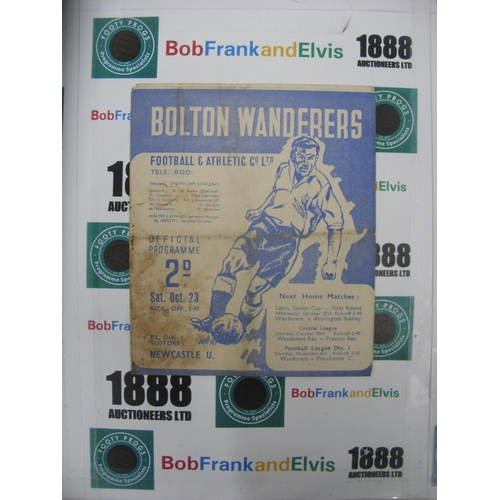 255 - BOLTON WANDERERS, 1948/1949, a football programme from the game versus Newcastle United, played on 2... 