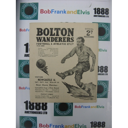 269 - BOLTON WANDERERS, 1950/1951, a football programme from the game versus Newcastle United, played on 2... 