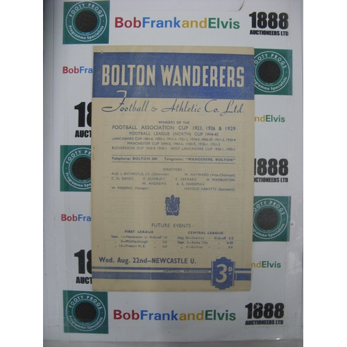 284 - BOLTON WANDERERS, 1951/1952, a football programme from the game versus Newcastle United, played on 2... 
