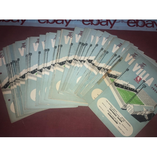 111 - ASTON VILLA, 1959/1960, a collection of home football programmes from the season, heavy duplication,... 