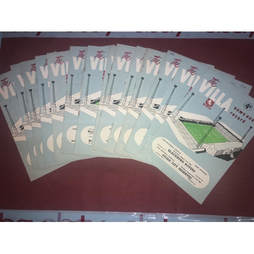 113 - ASTON VILLA, 1963/1964, a selection of 15 home football programmes from the season, lesser condition... 