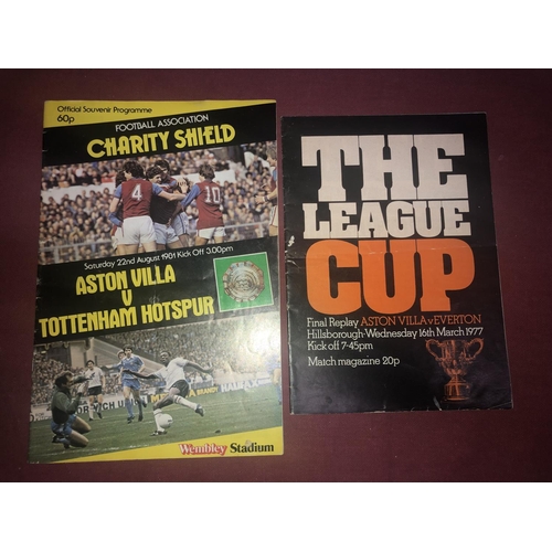 120 - ASTON VILLA, 1977-1981, 2 football programmes from big matches, Football League Cup Final Replay ver... 