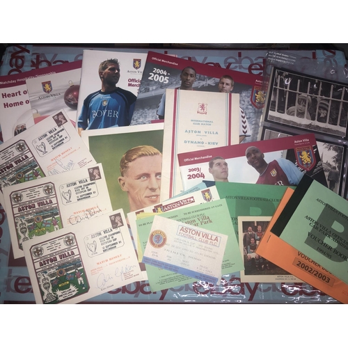 124 - ASTON VILLA, MIXED, a selection of items to include, first day covers signed individually by Gibson,... 