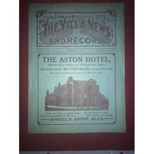 128 - ASTON VILLA RESERVES, 1921/1922, a football programme from the fixture versus Bury Reserves, played ... 