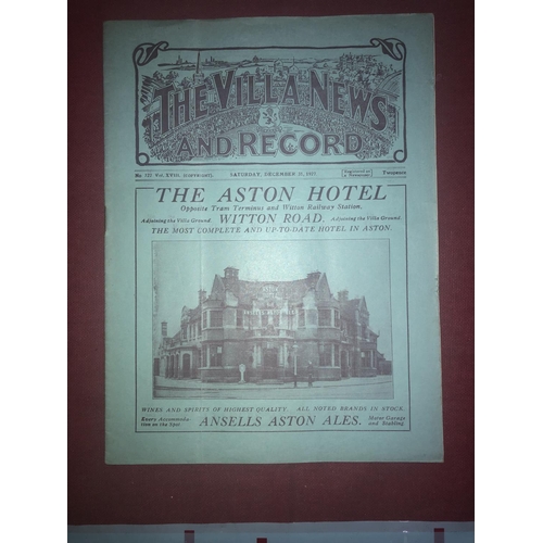 131 - ASTON VILLA RESERVES, 1927/1928, a football programme from the game versus Manchester City Reserves,... 