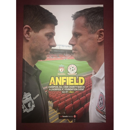 145 - AT LIVERPOOL, 2014/2015, a football programme from the fixture Gerrard v Carragher [Liverpool All-St... 