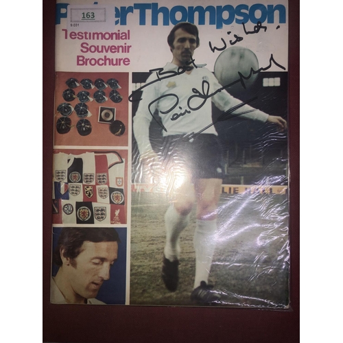 163 - AUTOGRAPHED FOOTBALL BROCHURE, 1977/1978, Peter Thompson Testimonial Brochure - Signed on front cove... 