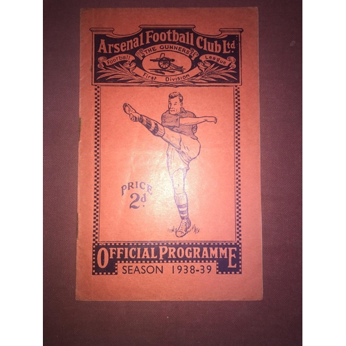 17 - ARSENAL, 1938/1939, a football programme from the fixture versus Liverpool, played on 18/03/1939 (li... 