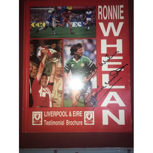 172 - AUTOGRAPHED FOOTBALL BROCHURE, 1993/1994, Ronnie Whelan Testimonial Brochure - Signed on front cover... 