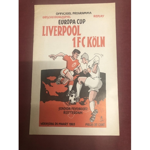 2 - 1FC KOLN, 1964/1965, a football programme from the fixture versus Liverpool [European Cup Replay] In... 