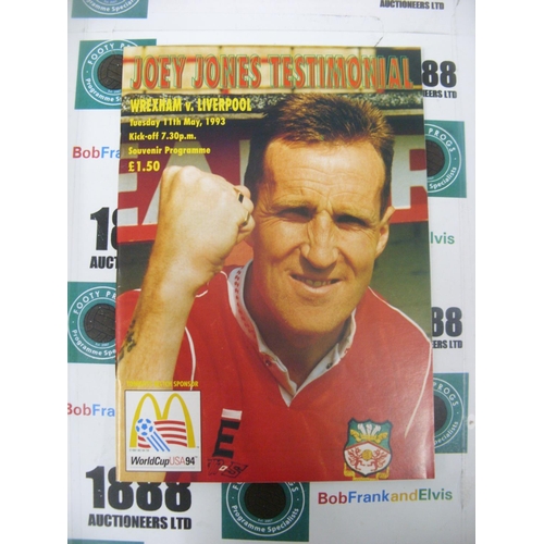 2027 - WREXHAM, 1992/1993, a football programme from the fixture versus Liverpool [Joey Jones Testimonial],... 