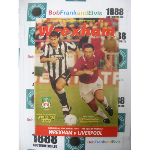 2028 - WREXHAM, 1994/1995, a football programme from the fixture versus Liverpool [Friendly], played on 10/... 