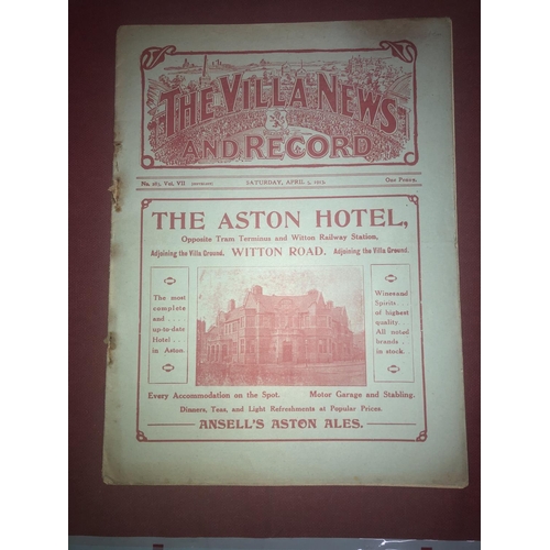 69 - ASTON VILLA, 1912/1913, a football programme from the fixture versus Liverpool & Birmingham Amateurs... 