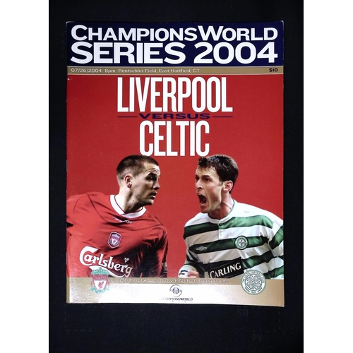 114 - FOOTBALL PROGRAMME, 26/07/2004 Liverpool Away - In America: Celtic [At Rentschler Field] Champions W... 