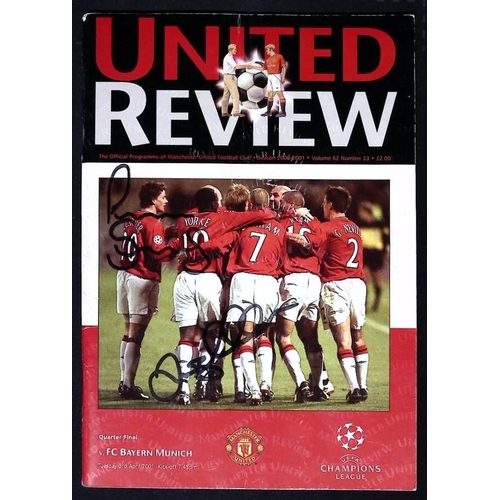 1285 - AUTOGRAPHED PROGRAMME, 03/04/2001 Manchester United Home - Bayern Munich [UEFA Champions League] The... 