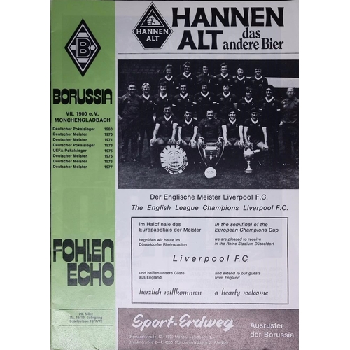 16 - FOOTBALL PROGRAMME, 29/03/1978 European Cup Semi-Final - Borussia Monchengladbach v Liverpool (67g s... 