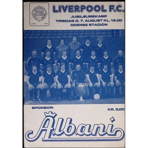 23 - FOOTBALL PROGRAMME, 07/08/1979 Liverpool Away - In Denmark: FBU Select [Pre-Season Friendly]