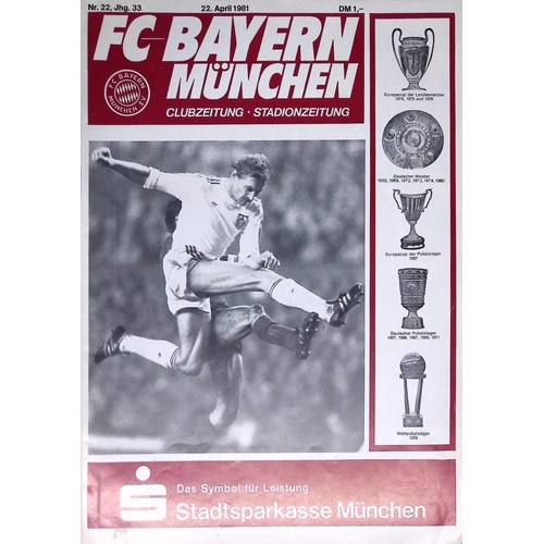 26 - FOOTBALL PROGRAMME, 22/04/1981 European Cup Semi-Final - Bayern Munich v Liverpool [Club Newspaper/S... 