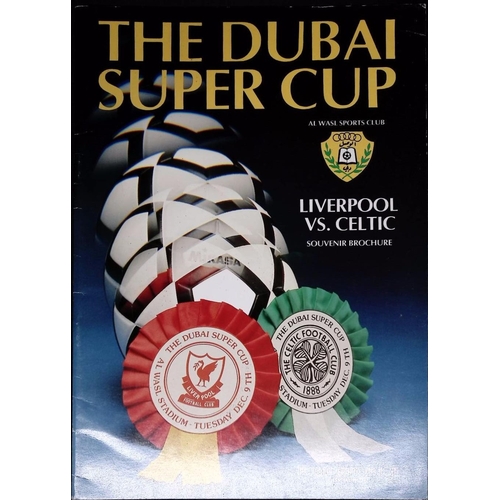 47 - FOOTBALL PROGRAMME, 09/12/1986 Liverpool Away - In Dubai: Celtic [Dubai Super Cup]