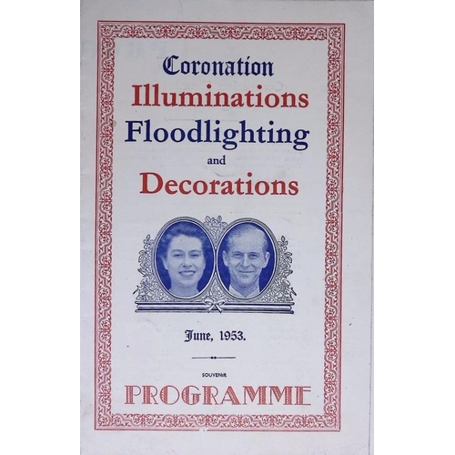 480 - ROYAL MEMORABLIA, Jun-1953 Souvenir Programme - Coronation Illuminations Floodlighting & Decorations... 