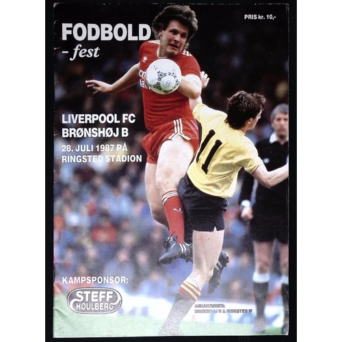 52 - FOOTBALL PROGRAMME, 28/07/1987 Liverpool Away - Bronshoj [Friendly]