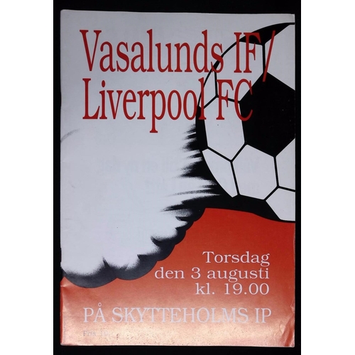 58 - FOOTBALL PROGRAMME, 03/08/1989 Liverpool Away - Vasalunds IF [Friendly]