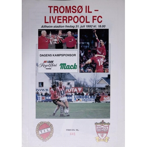 70 - FOOTBALL PROGRAMME, 31/07/1992 Liverpool Away - Tromso [Friendly]