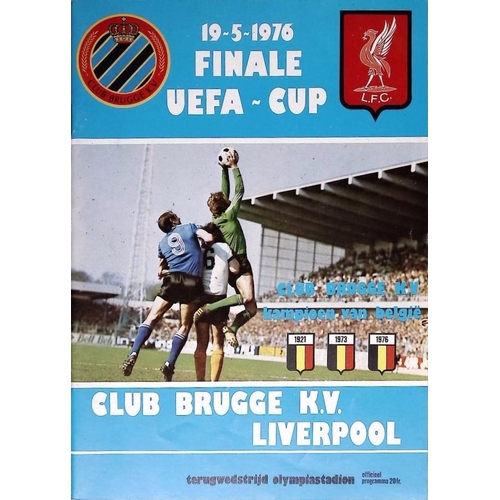 9 - FOOTBALL PROGRAMME, 19/05/1976 UEFA Cup Final - Club Brugge K.V. v Liverpool (excellent condition)