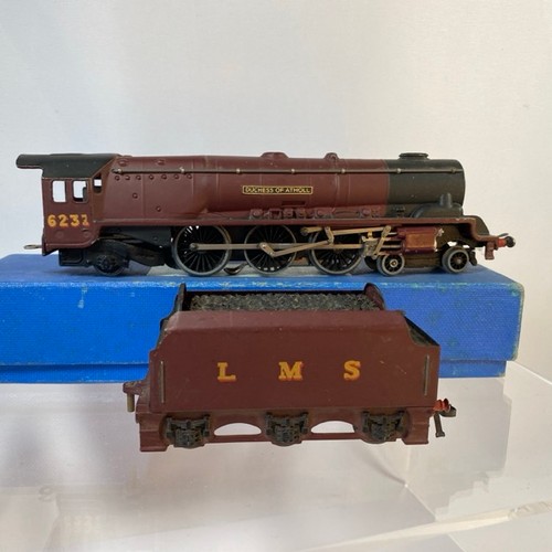 8 - Hornby Dublo 3-rail EDL2 Locomotive LMS 6232 Duchess of Atholl boxed & tender un-boxed - Good box Go... 